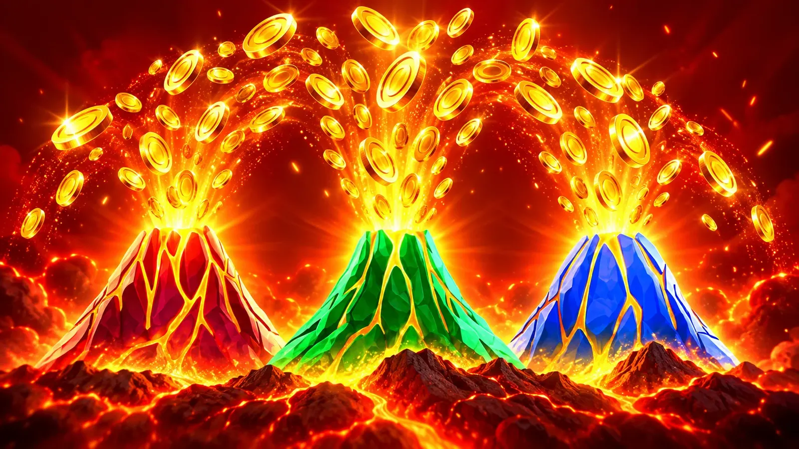3 Coin Volcanoes: screens and mechanics