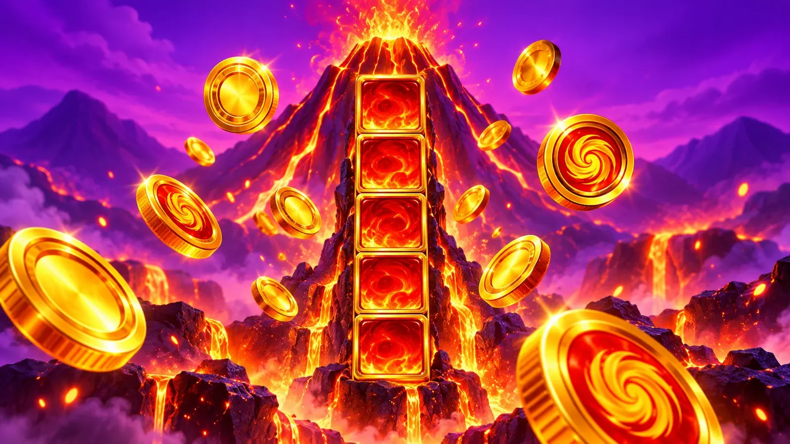 Coin Volcano 2: screens and mechanics